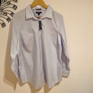 Lands End blue button down shirt.